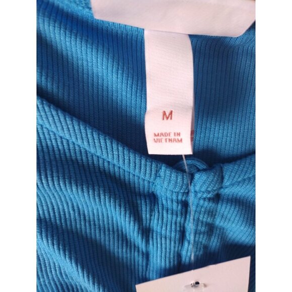 Ingrid Isabel, Midi skirt and short top set, of Rayon and Spandex, Blue color. - Picture 3 of 6